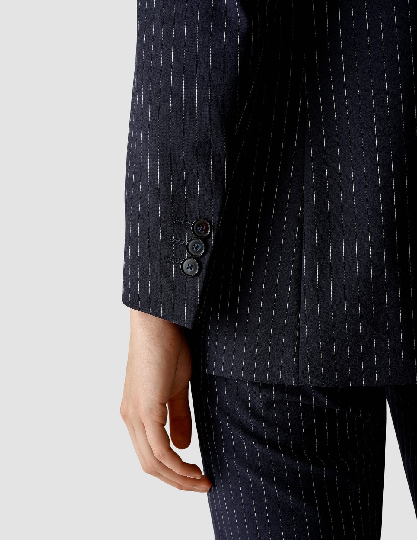 Essential Blazer Navy Pinstriped